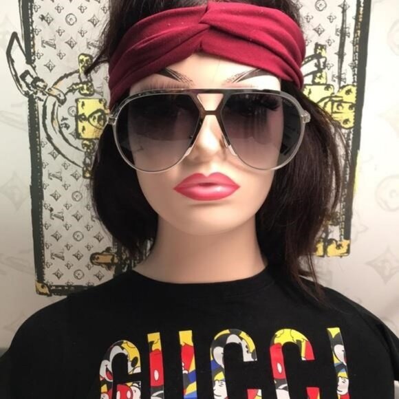 NEW AUTHENTIC Tom Ford Silver Aviator Sunglasses TF1060 16B - Picture 6 of 12